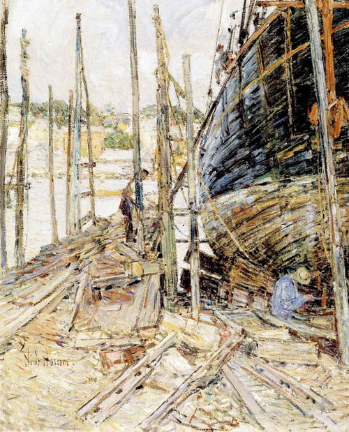 The Caulker By Frederick Childe Hassam By Frederick Childe Hassam