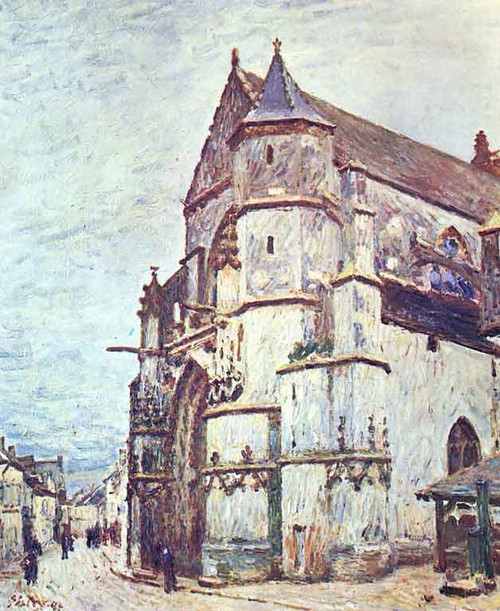 The Church At Moret After The Rain By Alfred Sisley