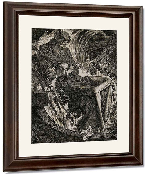 The Death Of King Warwulf By Anthony Frederick Sandys