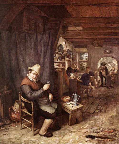 The Drinker By Adriaen Van Ostade By Adriaen Van Ostade