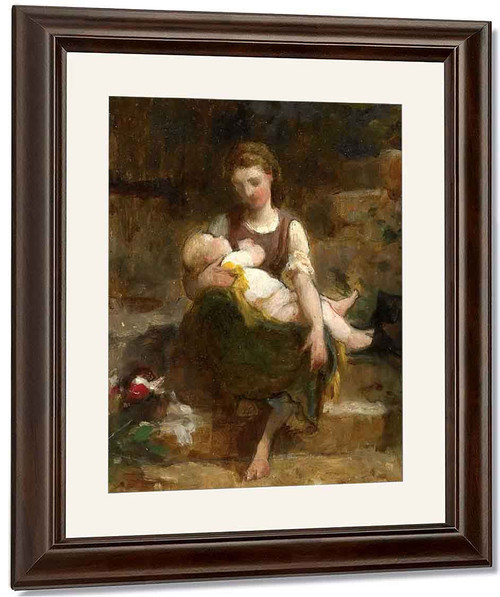 The Elder Sister (Study) By William Bouguereau(French, 1825 1905) By William Bouguereau(French, 1825 1905)