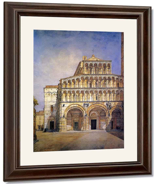 The Facade Of The Duomo At Lucca By Henry Roderick Newman