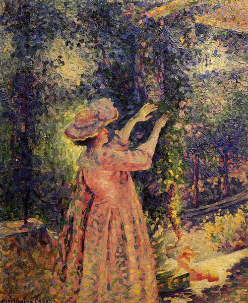 The Flowered Column1 By Henri Edmond Cross By Henri Edmond Cross