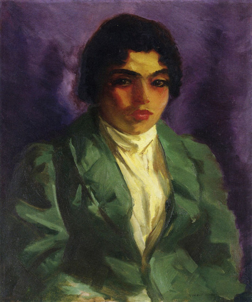 The Green Coat By Robert Henri The Green Coat By Robert Henri