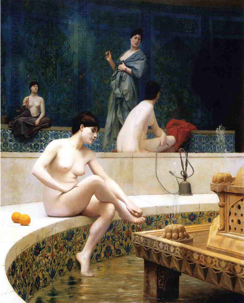The Harem Bathing By Jean Leon Gerome By Jean Leon Gerome