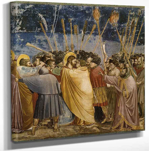 Scenes From The Life Of Christ 15. The Arrest Of Christ By Giotto Di Bondone Art Reproduction