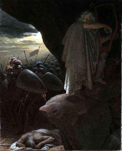 The Last Bard Of Wales By Anne Louis Girodet De Roussy Trioson By Anne Louis Girodet De Roussy Trioson