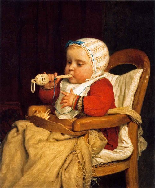 The Little Musician By Albert Anker