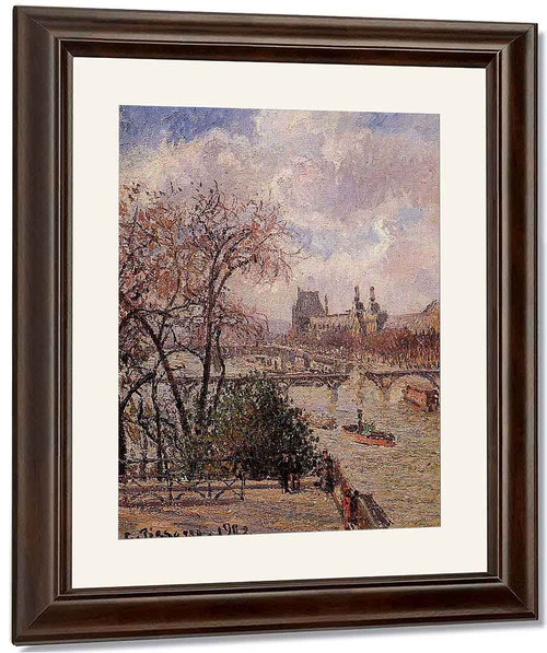 The Louvre, Gray Weather, Afternoon By Camille Pissarro By Camille Pissarro