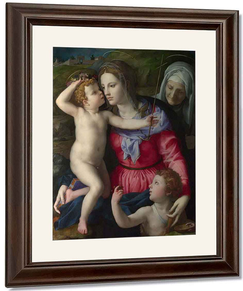 The Madonna And Child With Saint John The Baptist And Saint Elizabeth By Agnolo Bronzino
