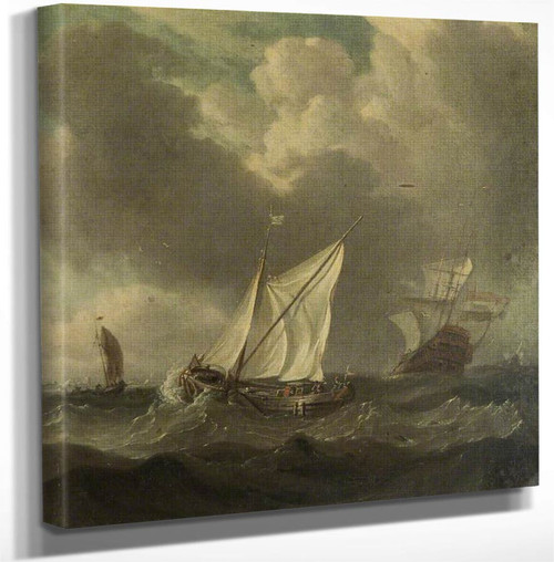 Seascape By Ludolf Bakhuizen Aka Ludolf Backhuysen By Ludolf Bakhuizen Art Reproduction