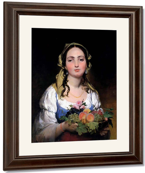 The Maiden With Flowers By Friedrich Von Amerling By Friedrich Von Amerling