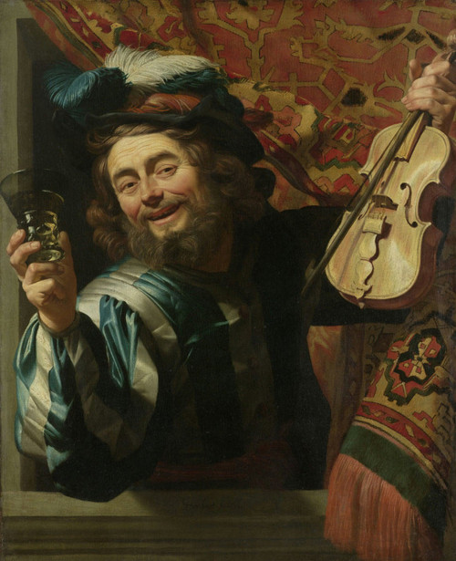 The Merry Fiddler By Gerard Van Honthorst By Gerard Van Honthorst