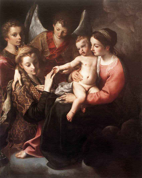 The Mystic Marriage Of Saint Catherine By Annibale Carracci By Annibale Carracci