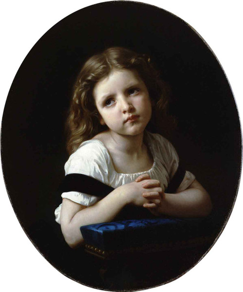 The Prayer By William Bouguereau By William Bouguereau