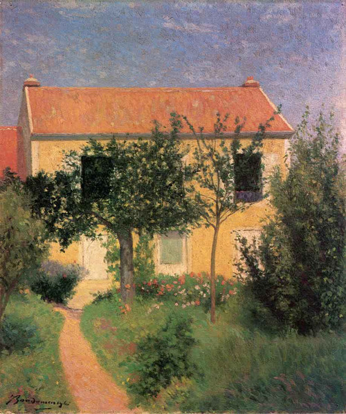The Red Roof By Federico Zandomeneghi The Red Roof By Federico Zandomeneghi