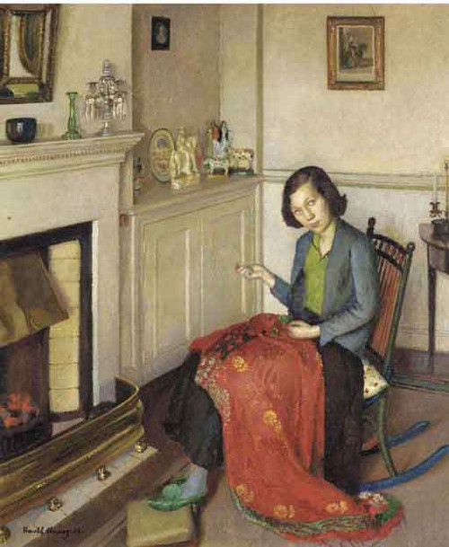 The Red Silk Shawl By Harold Harvey