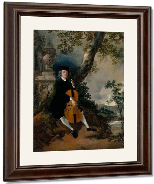 The Rev. John Chafy Playing The Violoncello In A Landscape By Thomas Gainsborough By Thomas Gainsborough