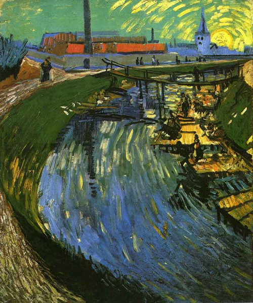 The Roubine Du Roi Canal With Washerwomen By Jose Maria Velasco The Roubine Du Roi Canal With Washerwomen By Jose Maria Velasco