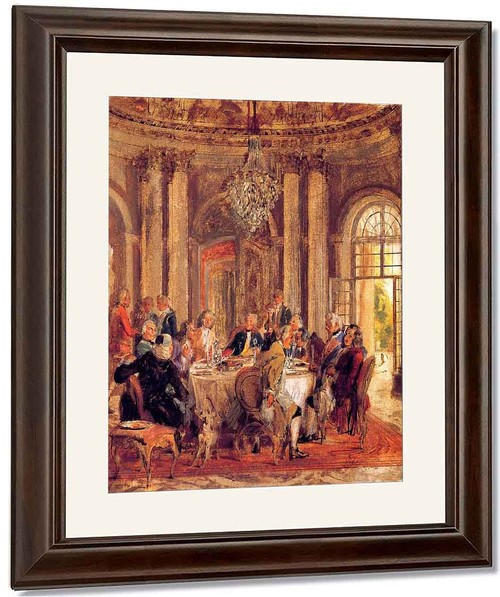 The Round Table Of Frederick Ii At Sanssouci By Adolph Von Menzel By Adolph Von Menzel