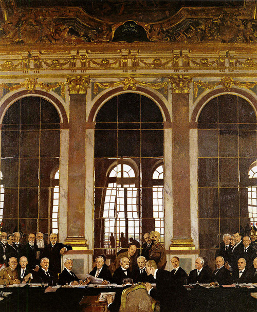 The Signing Of Peace In The Hall Of Mirrors, Versailles By Sir William Orpen By Sir William Orpen