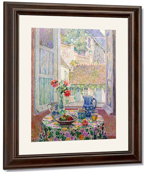 The Table Over The Courtyard By Henri Le Sidaner By Henri Le Sidaner