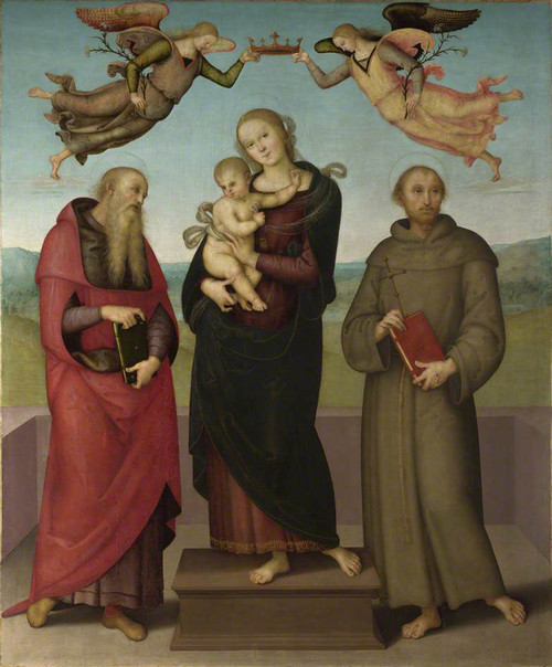 The Virgin And Child With Saints Jerome And Francis By Pietro Perugino By Pietro Perugino