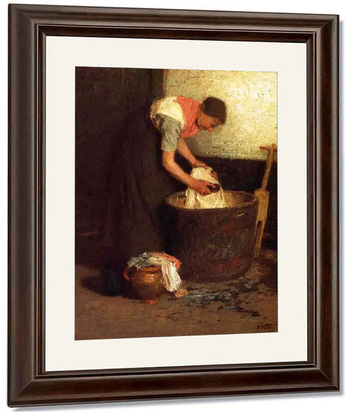 The Washerwoman By Edward Potthast By Edward Potthast