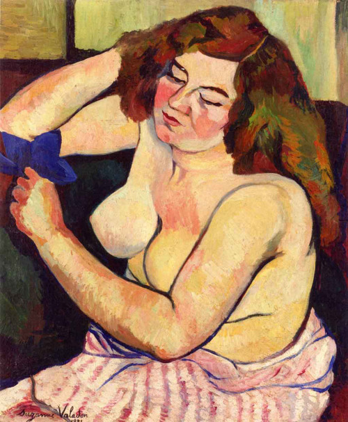 Torso With Blue Ribbon By Suzanne Valadon