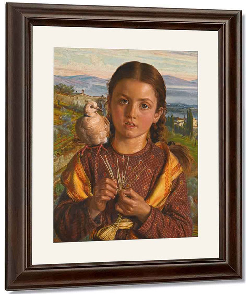 Tuscan Girl Plaiting Straw By William Holman Hunt