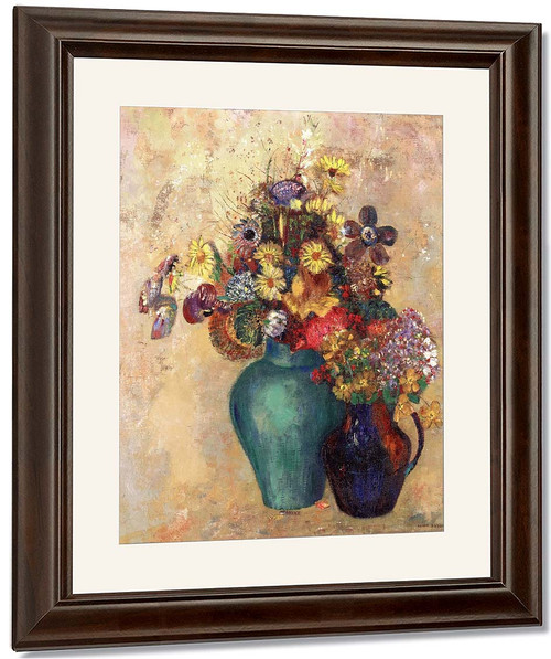 Two Vases Of Flowers By Odilon Redon By Odilon Redon