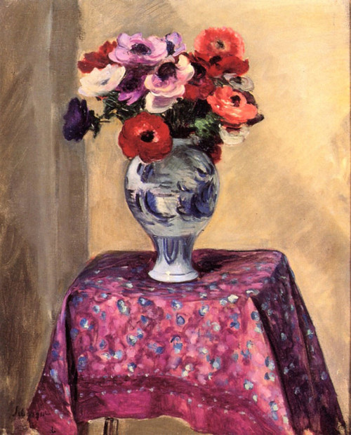 Vase Of Anemones By Henri Lebasque By Henri Lebasque