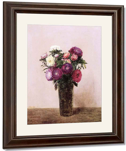 Vase Of Flowersqueens Daisies By Henri Fantin Latour By Henri Fantin Latour