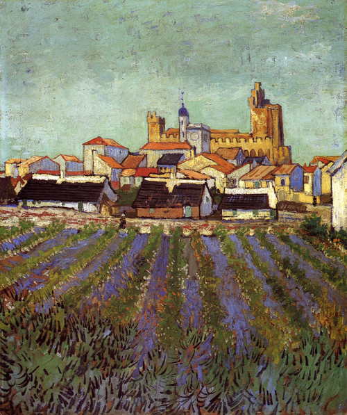 View Of Saintes Maries By Jose Maria Velasco View Of Saintes Maries By Jose Maria Velasco