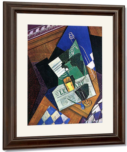 Waterbottle, Bottle And Fruit Dish By Juan Gris