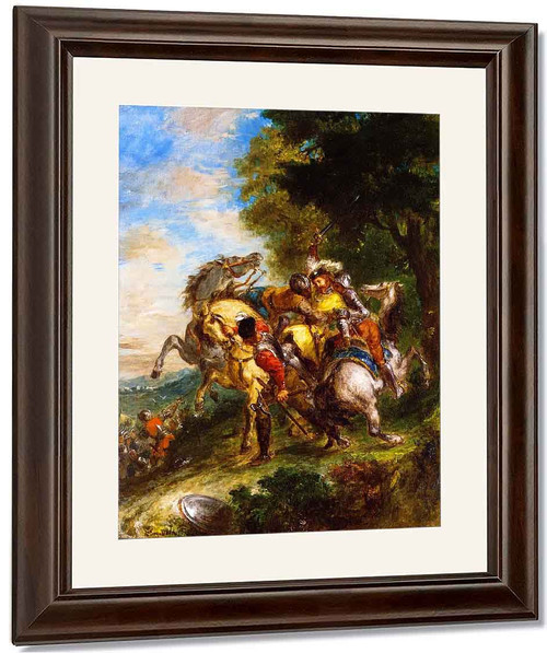 Weislingen Captures By Goetz's Men By Eugene Delacroix By Eugene Delacroix