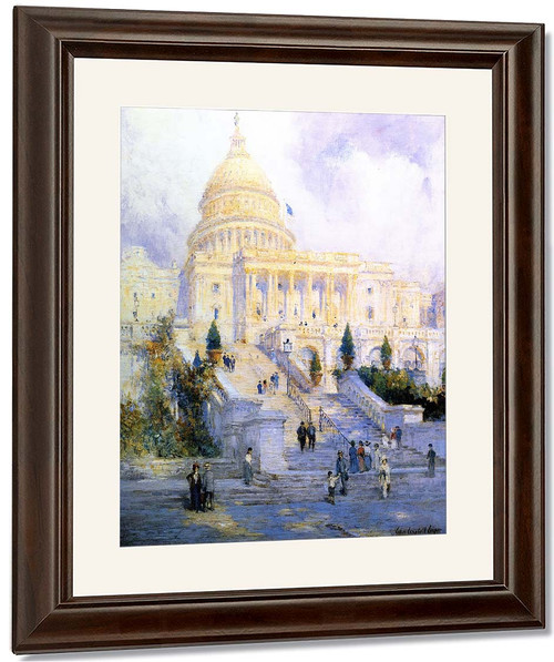 West Front, Steps Of The Capitol By Colin Campbell Cooper By Colin Campbell Cooper