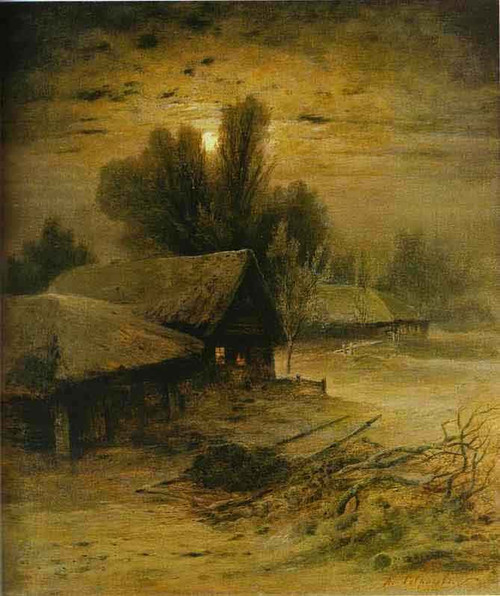 Winter Night 0 By Alexei Kondratyevich Savrasov