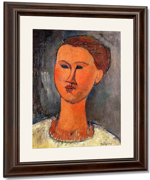 Woman's Head By Amedeo Modigliani By Amedeo Modigliani