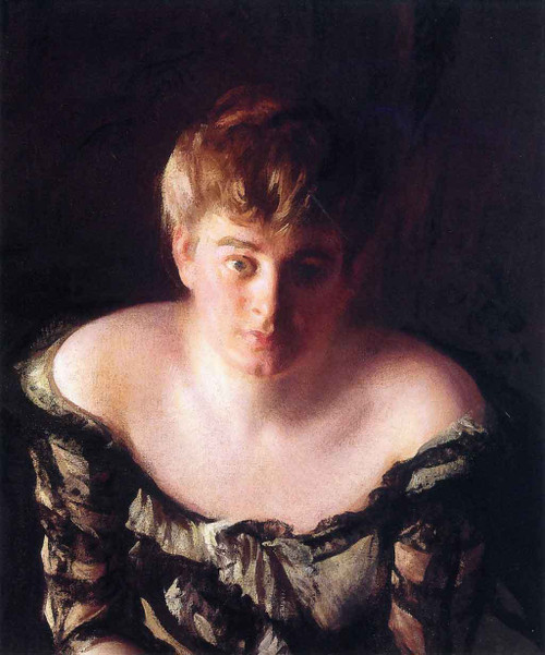 Woman At The Theater By Joseph Rodefer Decamp By Joseph Rodefer Decamp