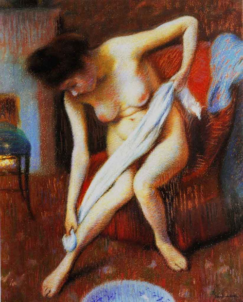 Woman Drying Herself By Federico Zandomeneghi Woman Drying Herself By Federico Zandomeneghi