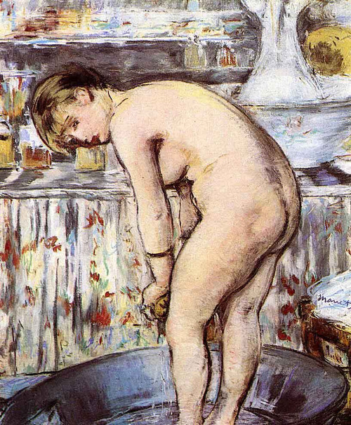 Woman In The Tub By Edouard Manet By Edouard Manet