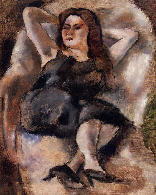 Woman On A Divan By Jules Pascin By Jules Pascin Woman On A Divan By Jules Pascin By Jules Pascin