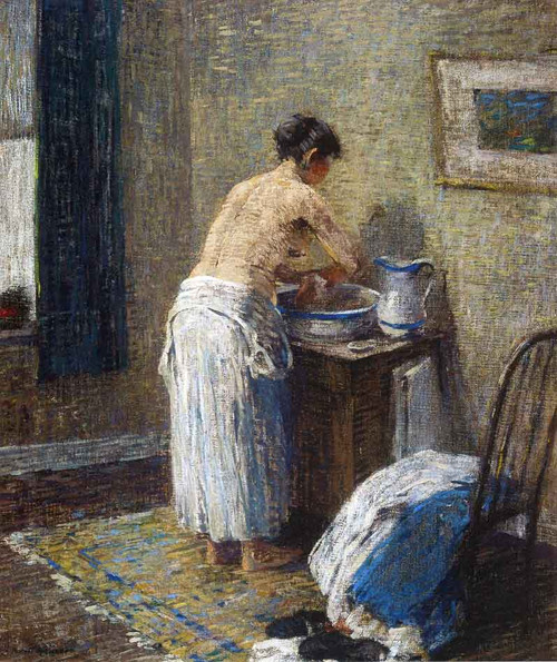 Woman Washing By Robert Spencer