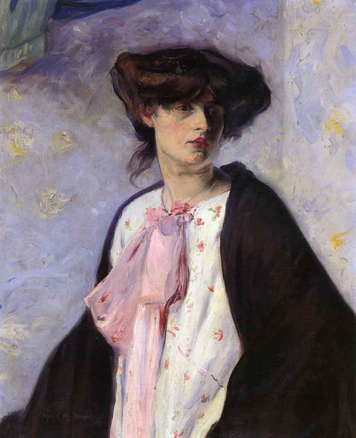 Woman With A Pink Bow By Alfred Henry Maurer By Alfred Henry Maurer