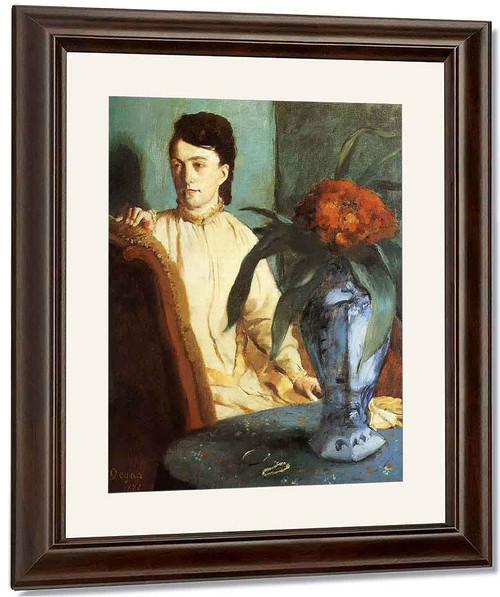 Woman With A Vase Of Flowers By Edgar Degas By Edgar Degas
