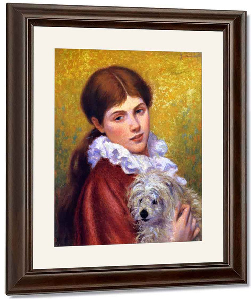 Woman With Dog1 By Federico Zandomeneghi