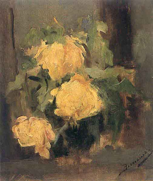 Yellow Roses 1 By Olga Boznanska By Olga Boznanska Yellow Roses 1 By Olga Boznanska By Olga Boznanska