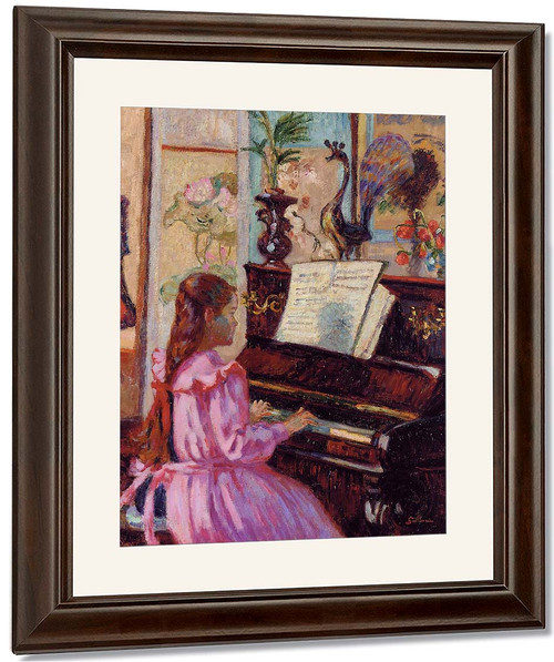 Young Girl At The Piano By Armand Guillaumin