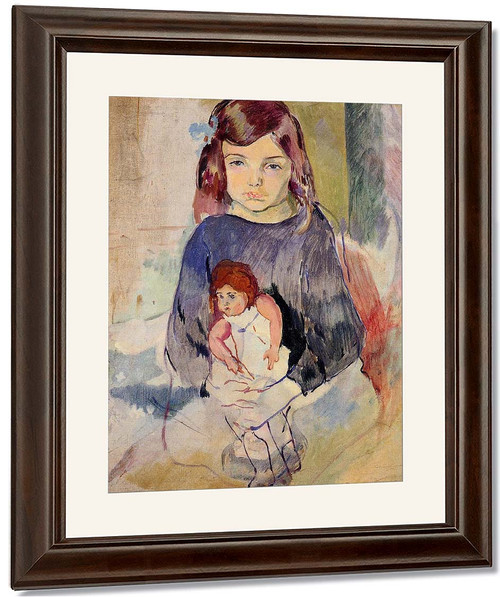 Young Girl With A Doll By Jules Pascin By Jules Pascin